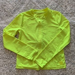 Neon yellow GAP rash guard